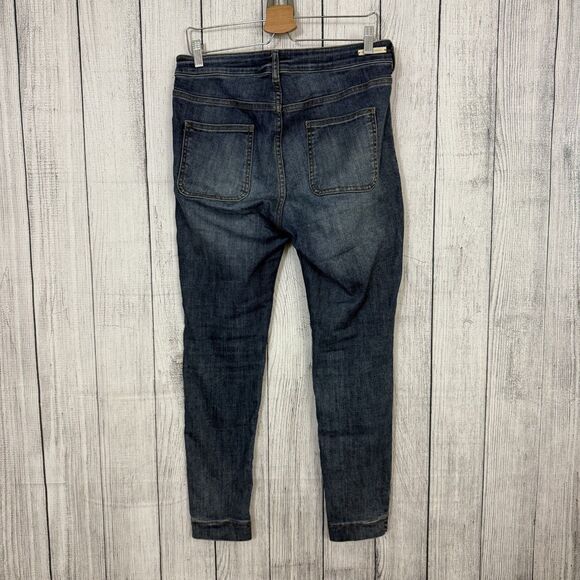 Pilcro & the Letterpress Anthropologie Women's 31" Blue High-Rise Denim Leggings - Picture 3 of 7